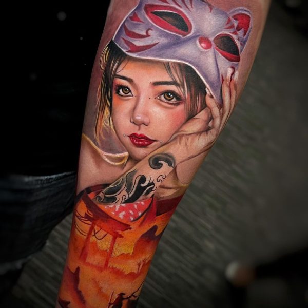 Tattoo by Janessa Palaming Resident artist at London tattoo studio Noire Ink